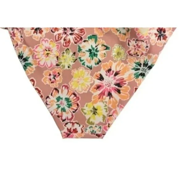 NWT Tanya Taylor Tia Bikini Bottom Floral Dahlia Beaded Hips Swim XS Pink Rose - Picture 8 of 12